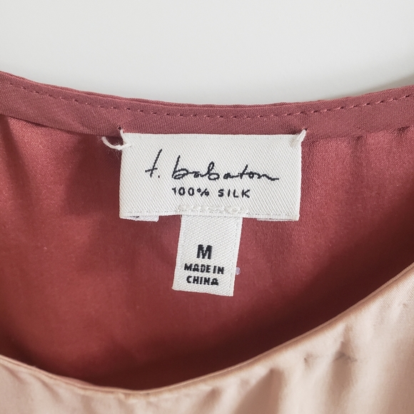 Aritzia, Babaton beige and red silk dress - Picture 3 of 3